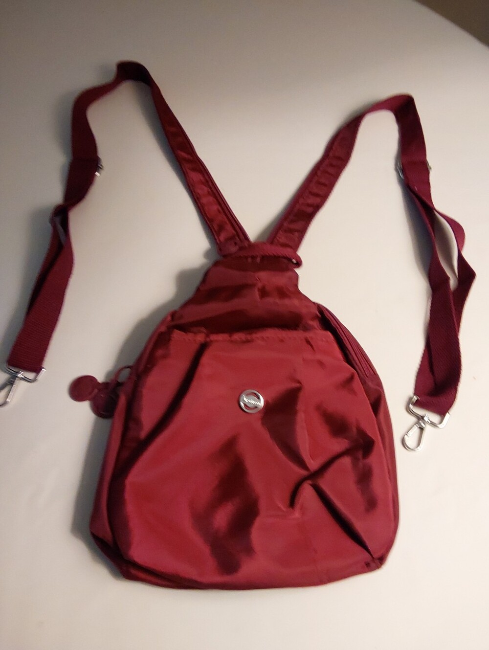 Maroon Nylon Sling Bag - Unbranded